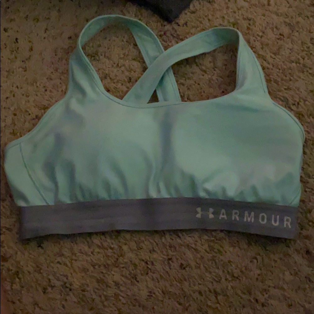 Baby blue sports bra